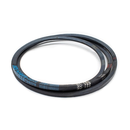 D&D 3V788 Wedge V-Belt, 78.8 in Outside Length, 3/8 in Top Width, 5/16 in Thickness, 1 Ribs 3V788